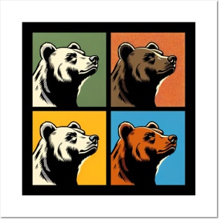 Dynamic Pop Art Bear Print - Transform Your Space with Colorful Energy! Posters and Art